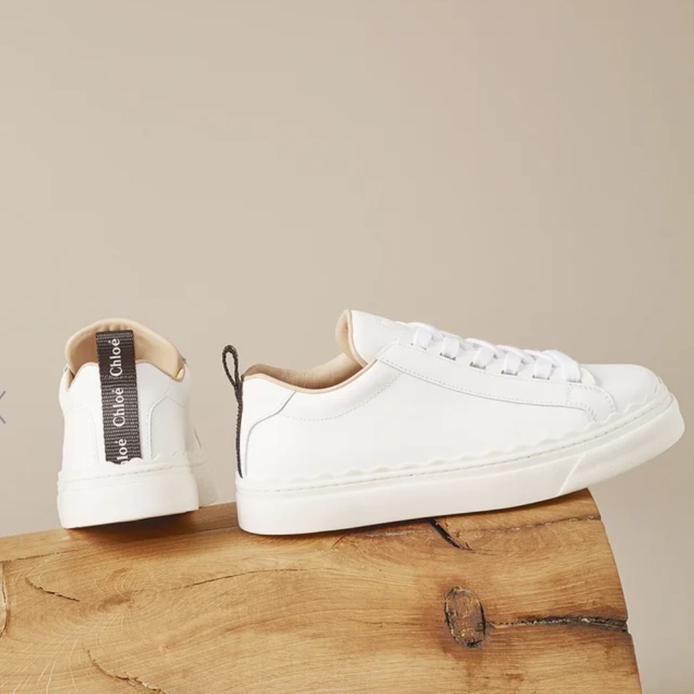 Chloé ‘Lauren’ Sneakers, Scalloped Detail, Size 41
